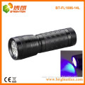Factory Supply Cheap Price Aluminum 365nm-400nm Handheld 14 led Blacklight Flashlight Torch For Home and Outdoor